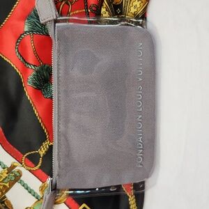 Fondation Louis Vuitton PVC and Cotton Zippered Pouch/ Cosmetic Bag